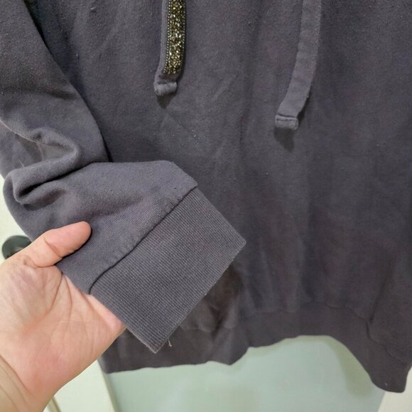 Torrid Grey Hoodie Sweatshirt w/ Sparkly Drawstrings – Size 3 - Picture 7 of 11